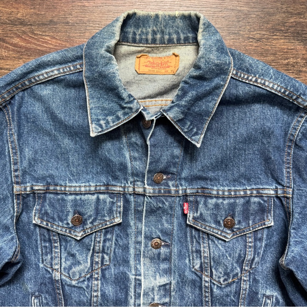 VINTAGE Rare Levi’s 1980s Men’s Jean jacket 48 - Picture 4 of 6